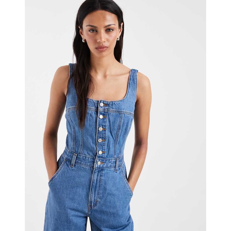 Levis audra seamed jumpsuit in blue