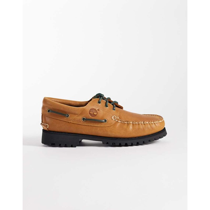 Timberland 3 eye boat shoe in wheat nubuck-Neutral