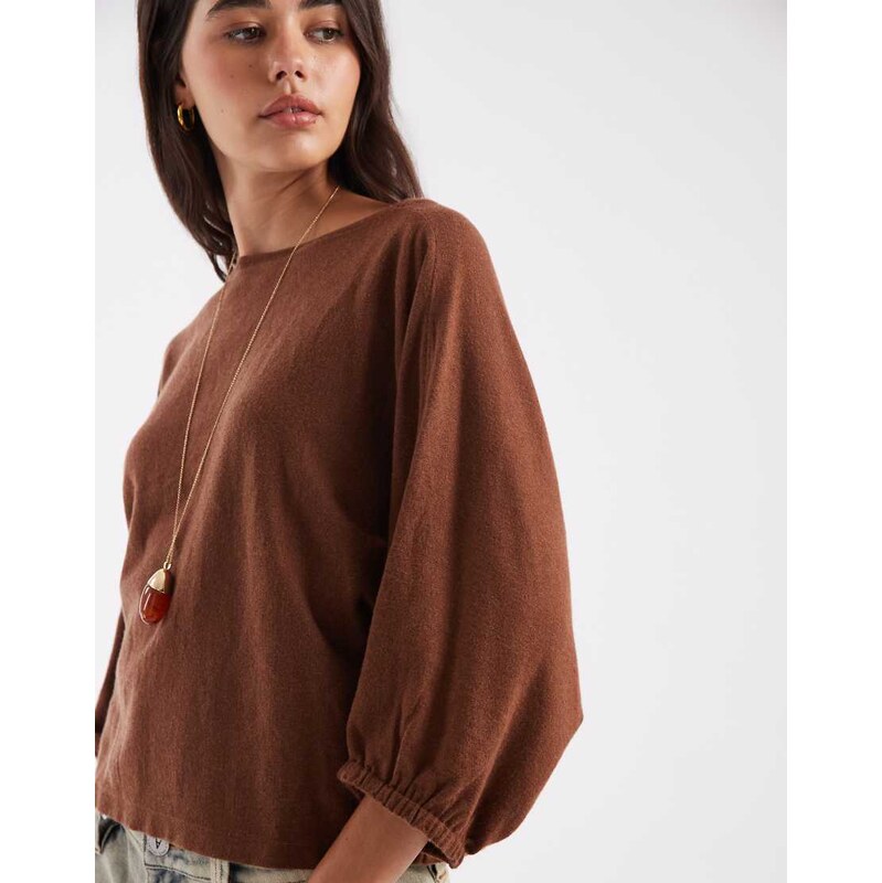 ASOS DESIGN ASOS DEISGN knitted oversized jumper with blousib