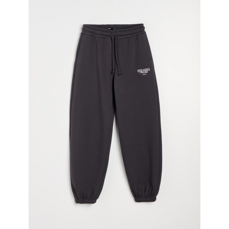 Sinsay - Tepláky loose jogger - šedá