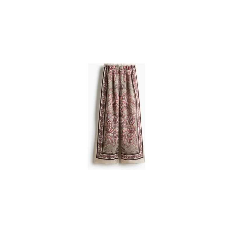 H&M - Viscose-blend pull-on trousers - Světle Béžová/Kašmírový