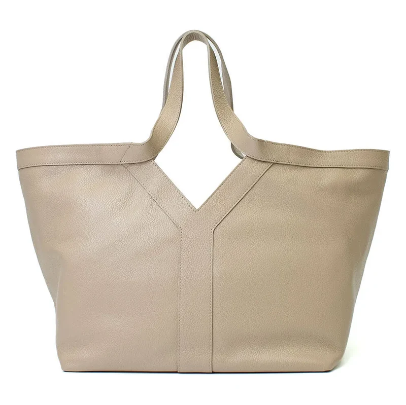 Lumera Velká Italská shopper kabelka z pravé kůže Patrizia taupe