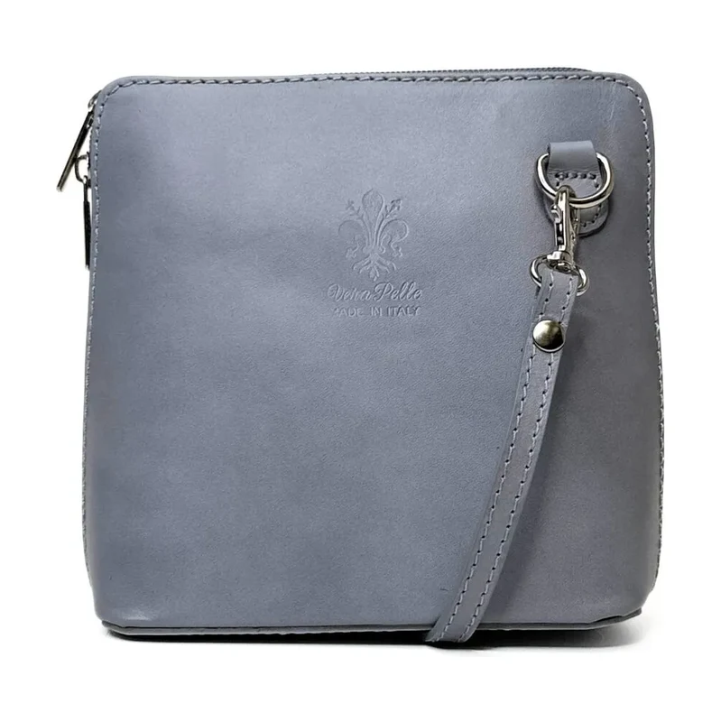 Lumera Kožená Italská crossbody kabelka Milena šedá