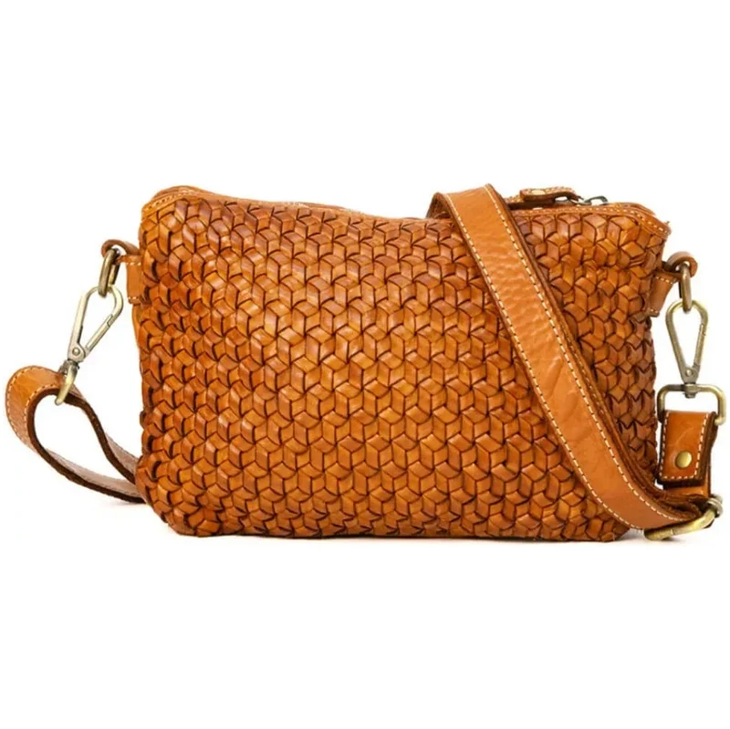 Lumera Kožená Italská crossbody kabelka Lyra koňak