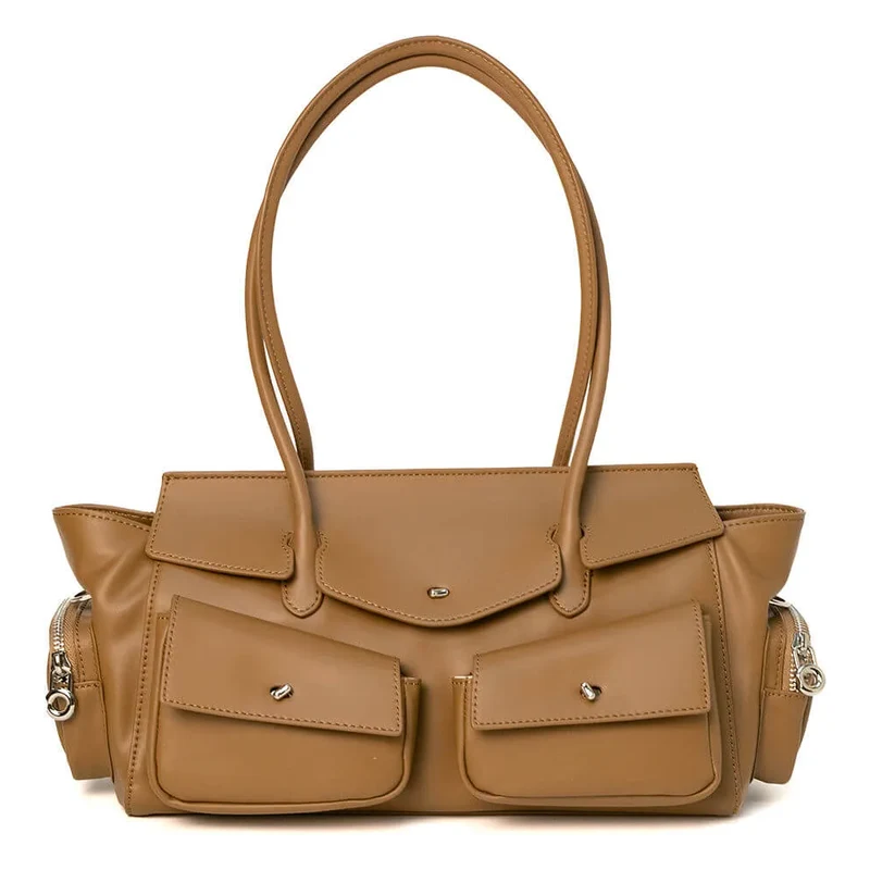 Lumera Kožená Italská kabelka Nuvo taupe