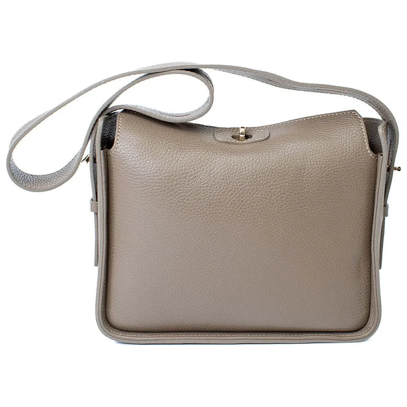 Lumera Kožená Italská kabelka Festa taupe