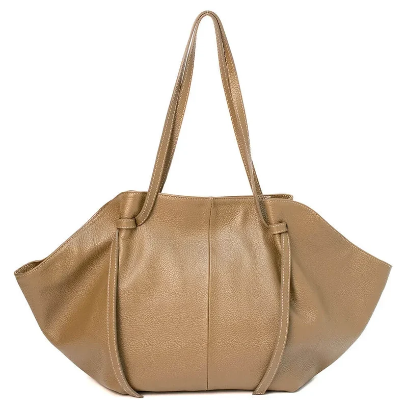 Lumera Kožená Italská kabelka Oresa taupe