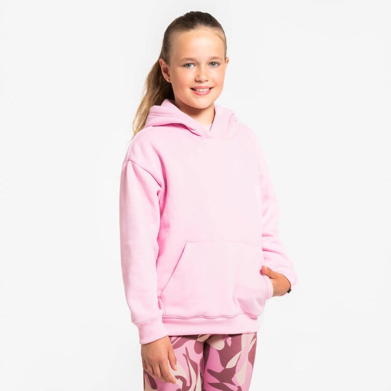 DECATHLON Dětská hřejivá mikina „Move in Pink“