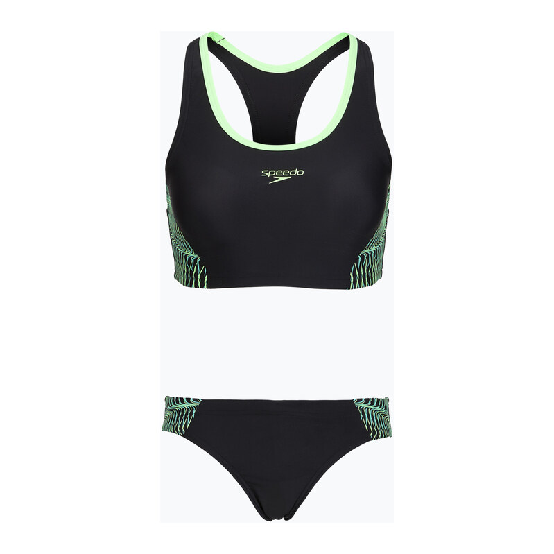 Dvoudílné dámské plavky Speedo Placement Raceback 2pc anthracite
