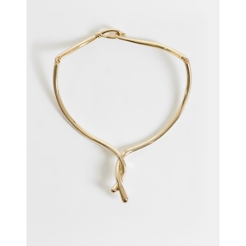 Mango twist necklace in gold