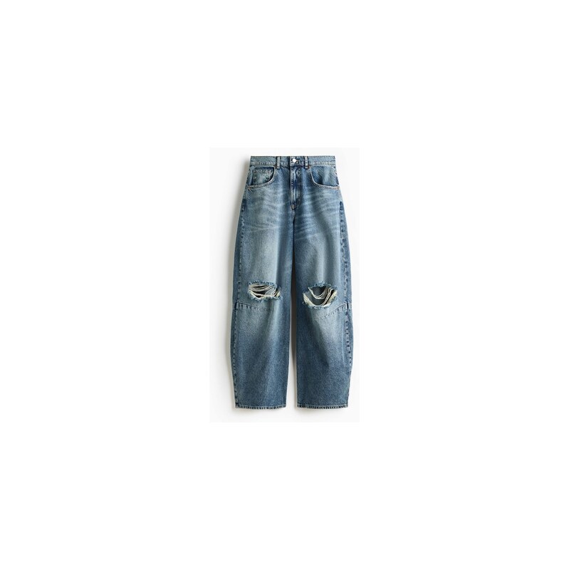 H&M - Baggy High Waist Jeans - Denim Blue
