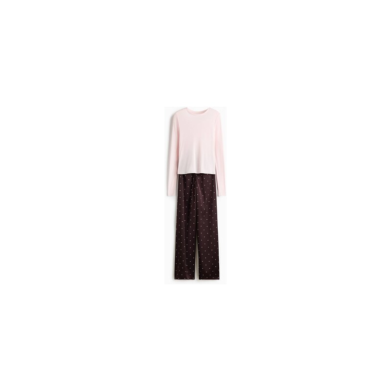 H&M - Printed pyjamas - Světle Růžová/Puntíky