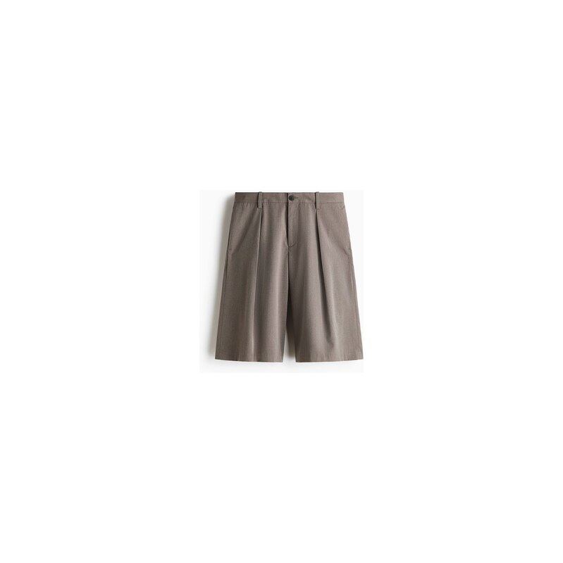 H&M - Bermudy Loose Fit - Šedobéžová
