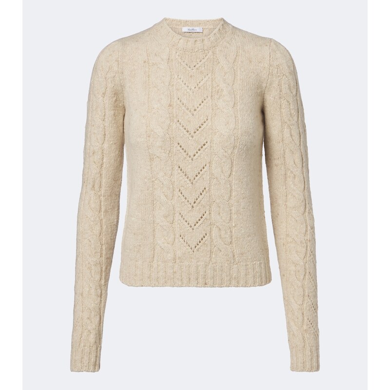 Max Mara Cable-knit wool and cashmere-blend sweater