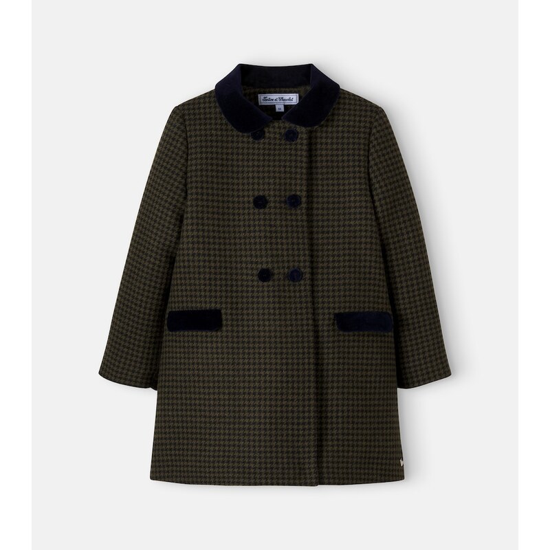 Tartine et Chocolat Houndstooth wool-blend coat