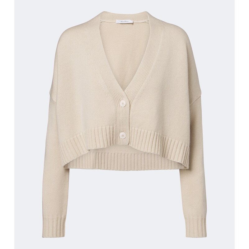 Max Mara Cropped wool and cashmere cardigan