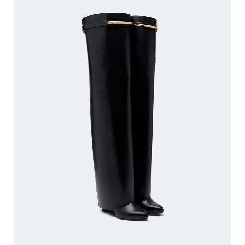 Givenchy Shark Pinch leather over-the-knee boots