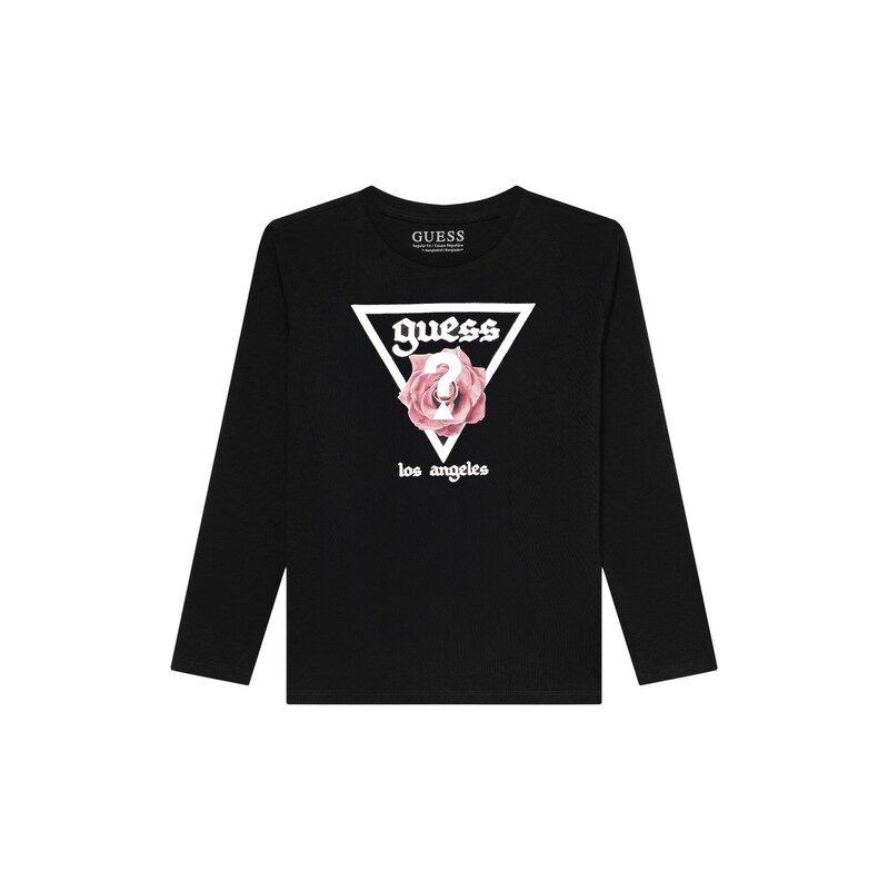 GUESS Tričko pink / černá / bílá