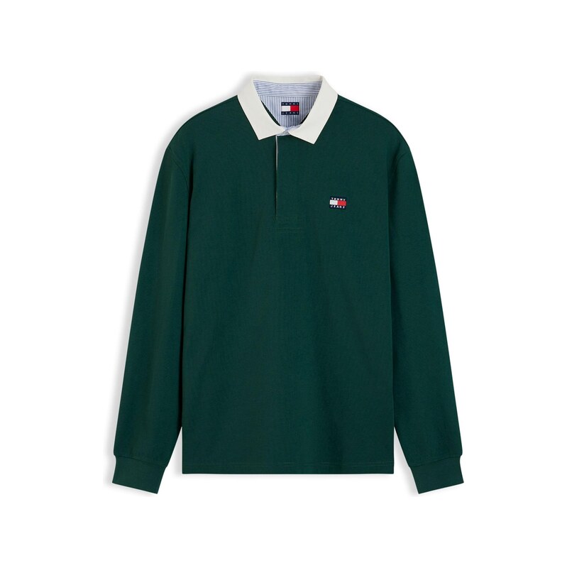 Tommy Jeans Tričko ESS světlemodrá / smaragdová / červená třešeň