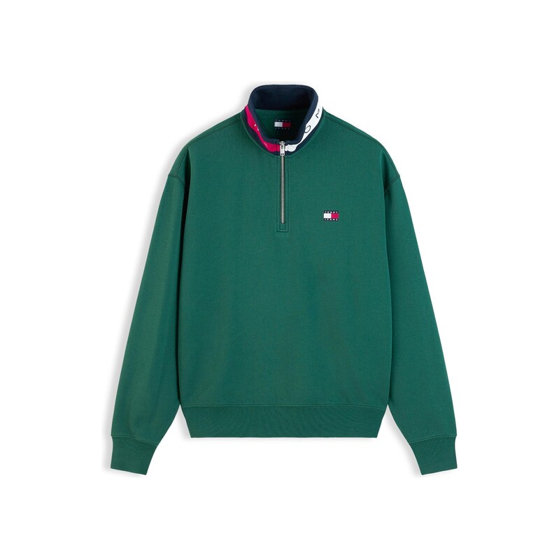Tommy Jeans Mikina modrá / zelená / červená / bílá