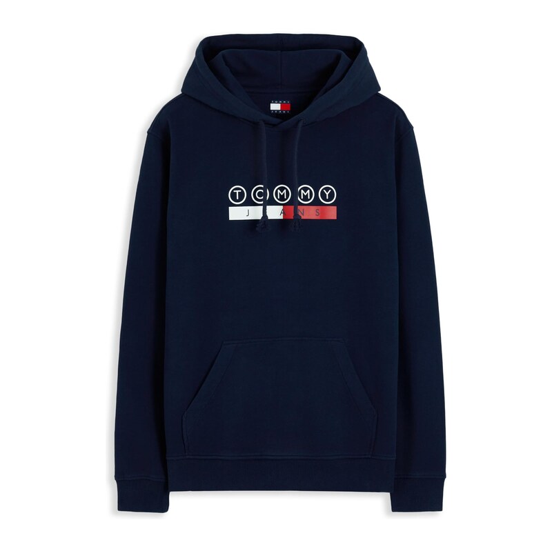 Tommy Jeans Mikina DNA PLAY tmavě modrá / červená / bílá