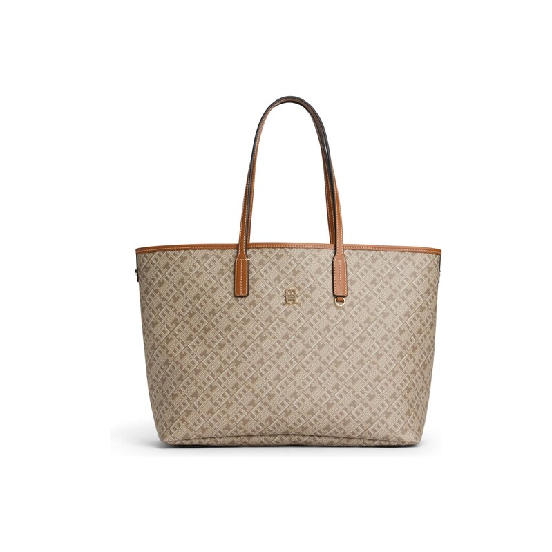 TOMMY HILFIGER Nákupní taška hnědá / koňaková / khaki