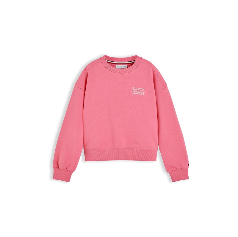 TOMMY HILFIGER Mikina světle růžová / bílá