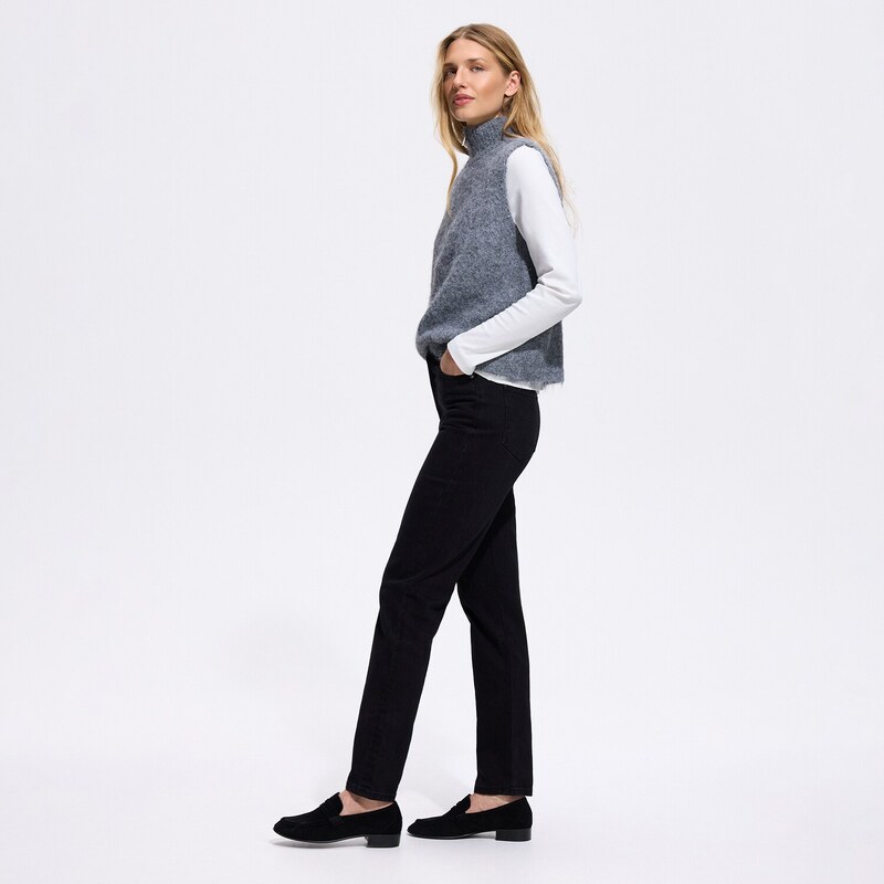 Reserved - LADIES` JEANS TROUSERS - černý
