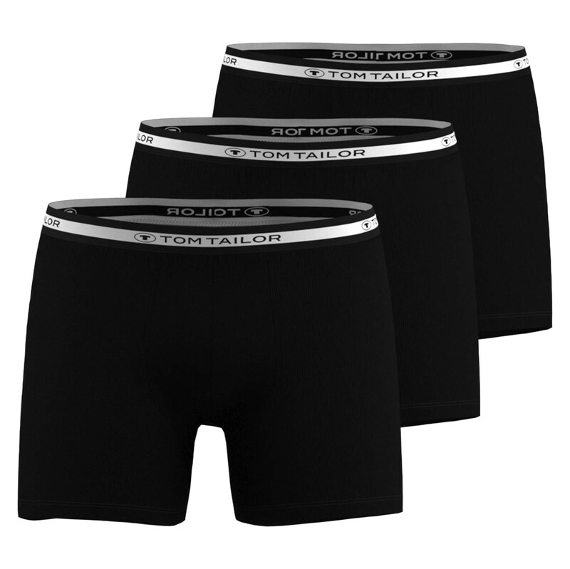 TOM TAILOR Boxerky černá / bílá