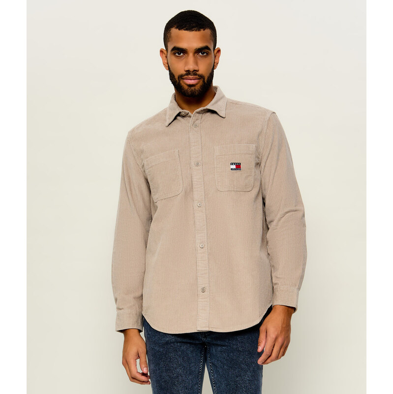 Tommy Jeans Košile | Relaxed fit | manšestr