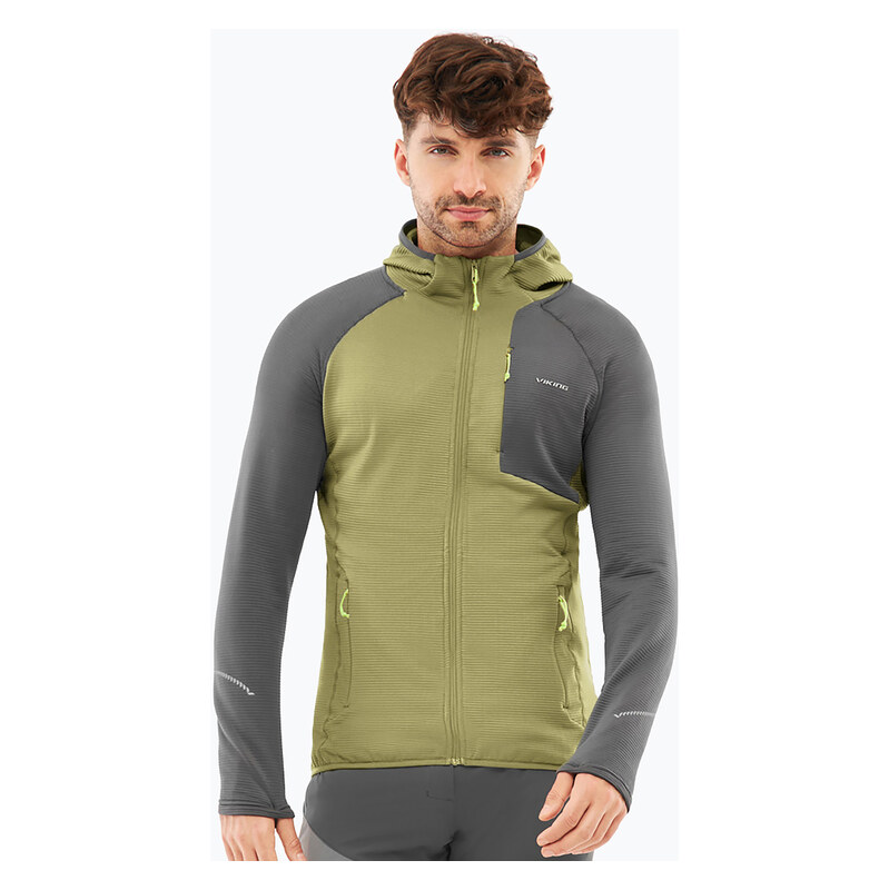 Pánská trekingová mikina Viking Birger Hoodie olive/dark grey