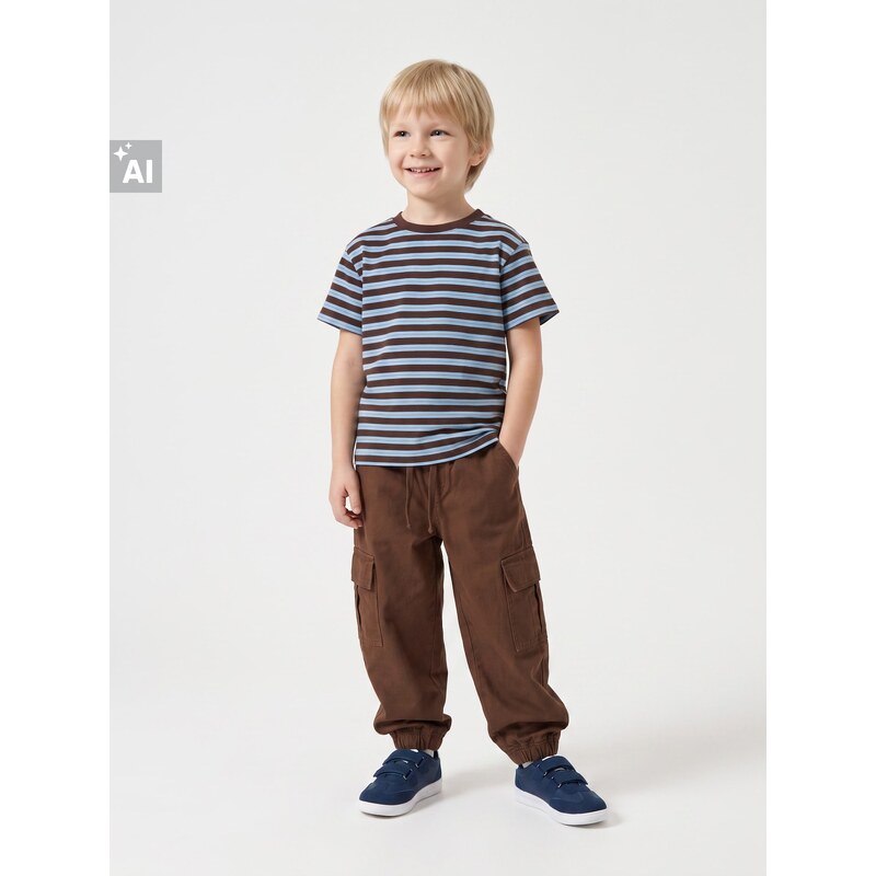 Sinsay - Kalhoty jogger cargo - hnědá