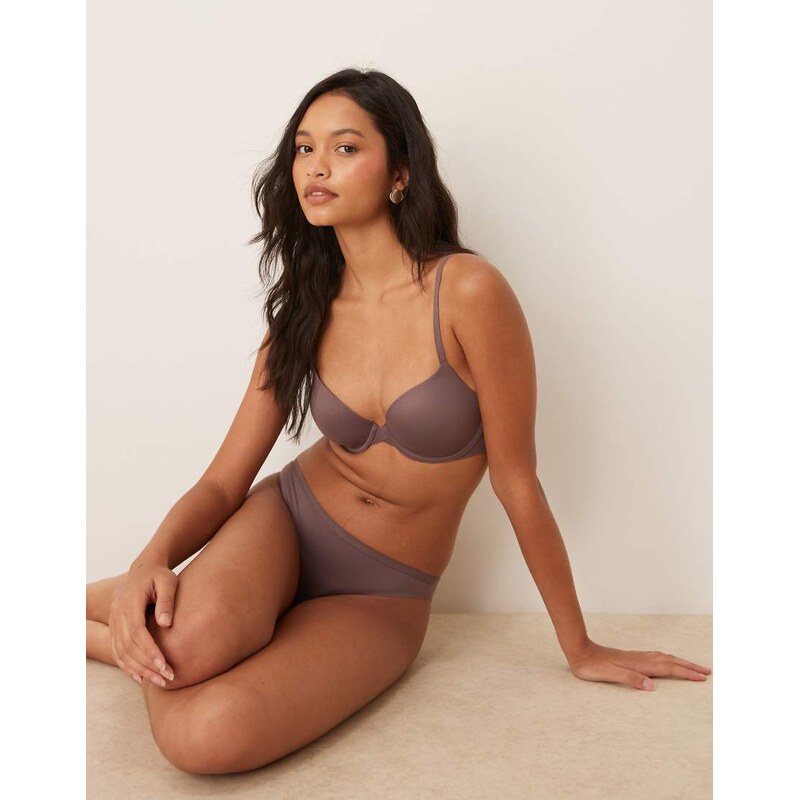 Calvin Klein Perfectly Fit lightly lined bra in brown