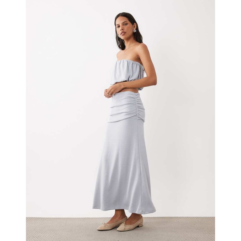 ASOS DESIGN maxi skirt co-ord in blue