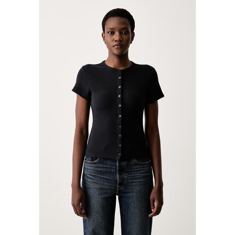 Levis tričko dámské s modalem RORY BUTTON THROUGH SS