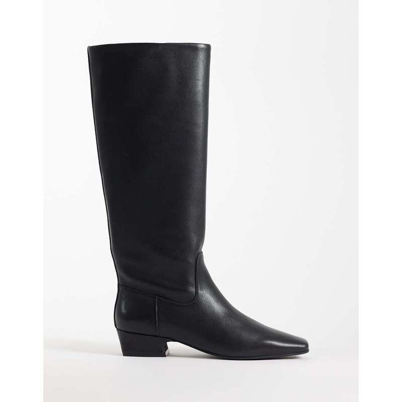 Steve Madden Gwyneth knee boots in black leather