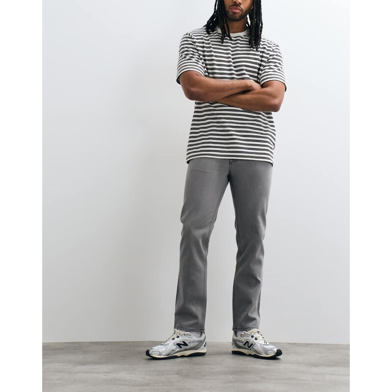 JJ Rebel Noah straight jeans in grey wash