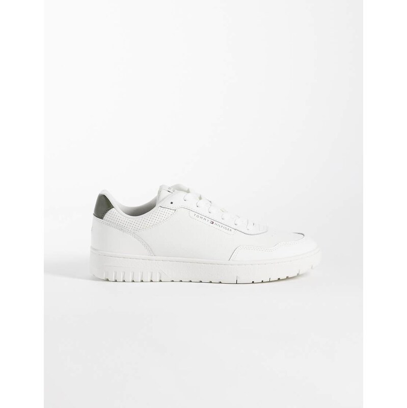Tommy Hilfiger basket leather trainers in white