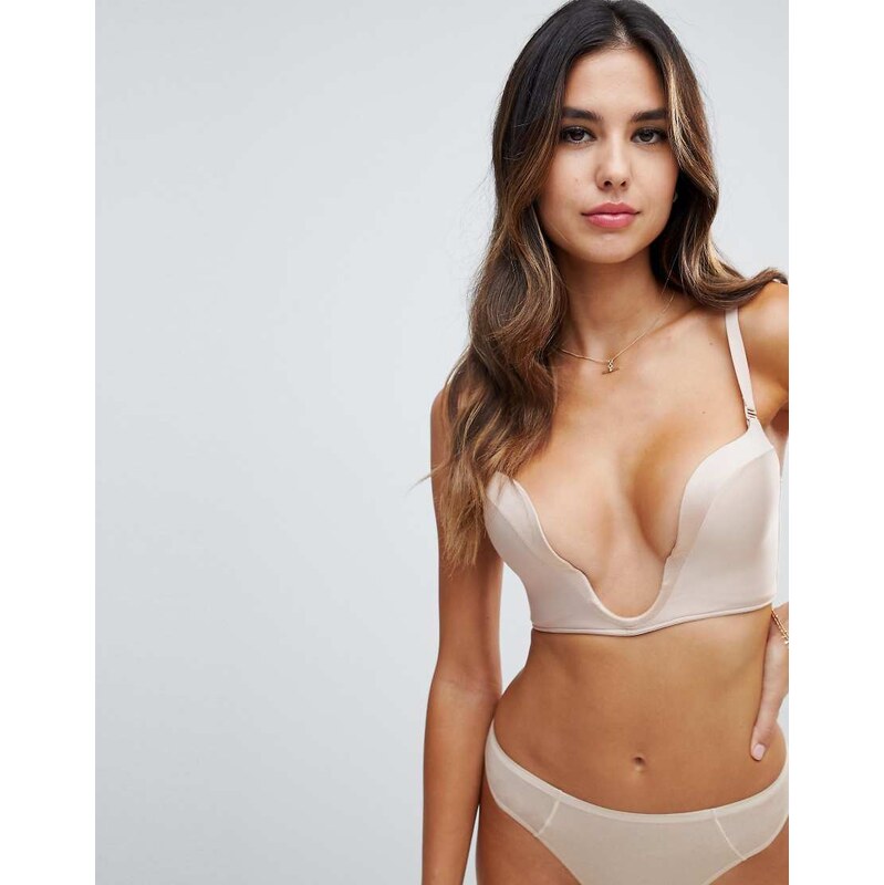 Wonderbra Ultimate plunge strapless bra in beige-Neutral
