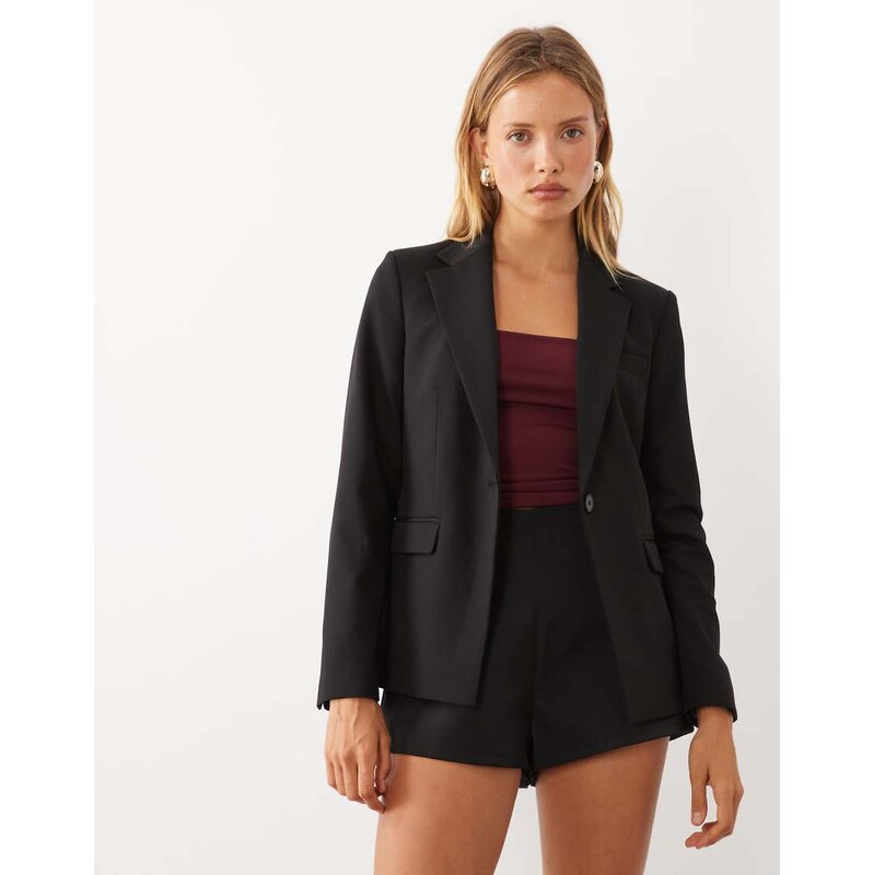 Mango Boreal tailored blazer co-ord in black