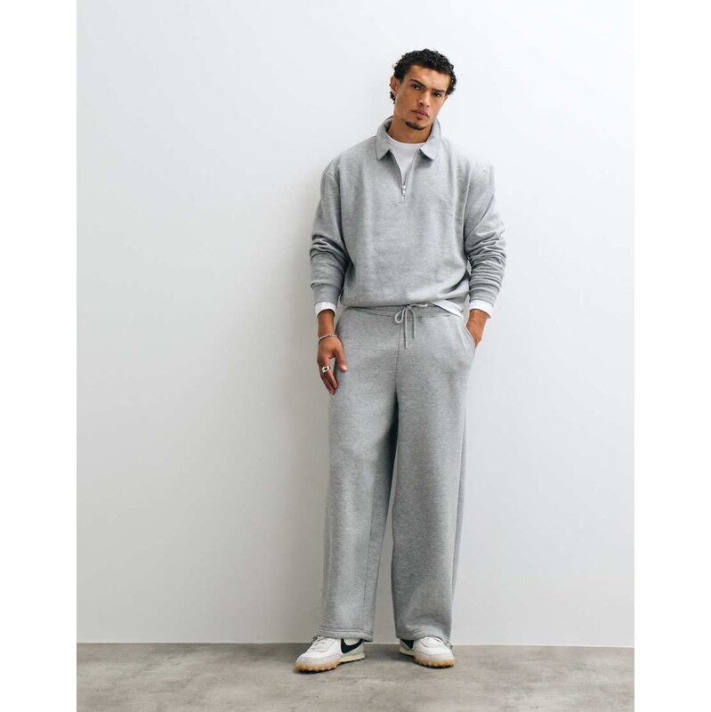 ASOS DESIGN oversized balloon jogger with bungee hem in grey