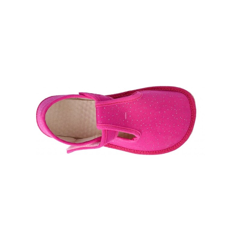 Dětské barefootové přezuvky BEDA PINK SHINE BF 060010/W/OP