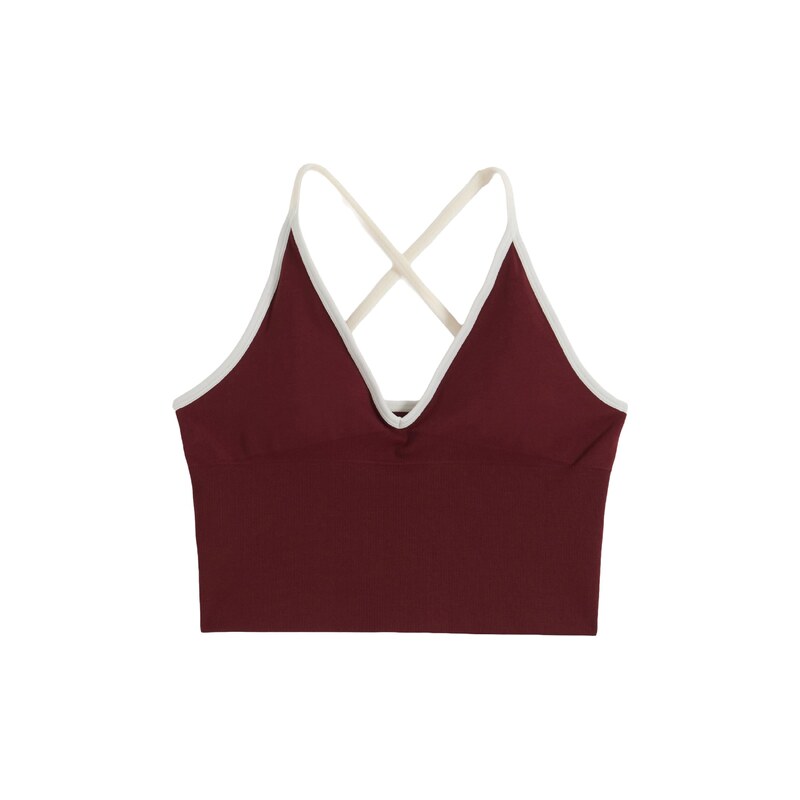 Aimn Sportovní podprsenka vínově červená / offwhite