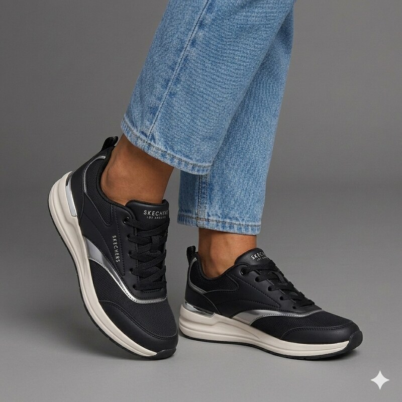 Skechers billion 2-monroe BLACK SILVER