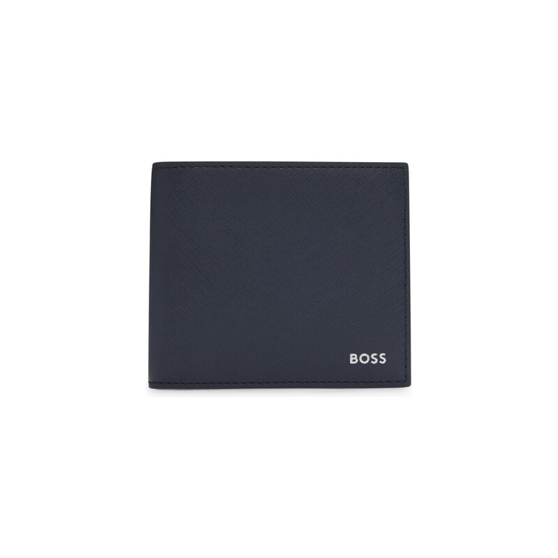 Billfold wallet with foil-embossed logo