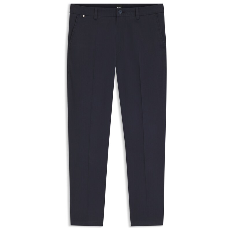 BOSS Modern-fit trousers in stretch-cotton twill