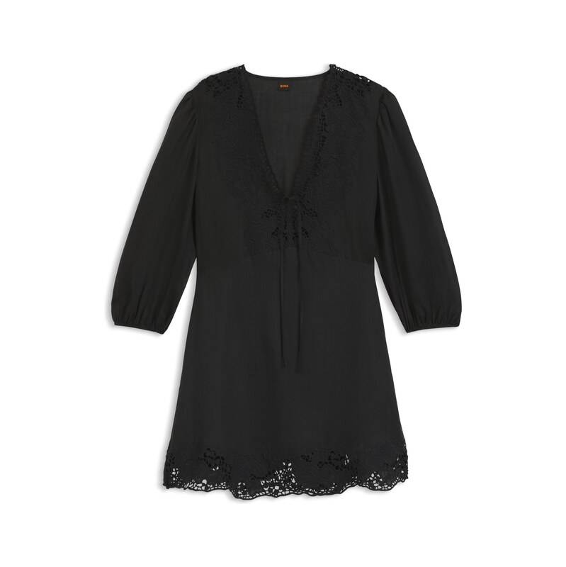 BOSS A-line dress with embroidered details