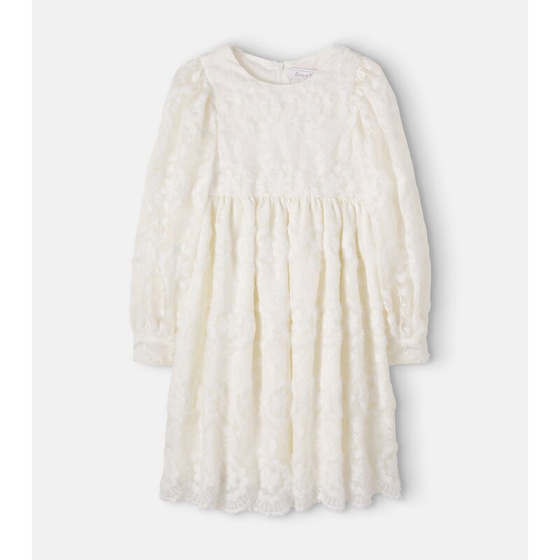 Tartine et Chocolat Floral cotton-blend velvet dress