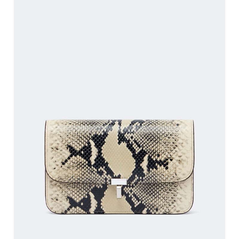 Toteme T-Lock snake-effect leather crossbody bag