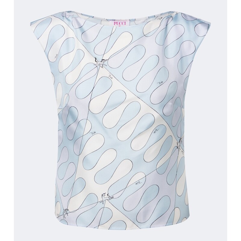 Pucci Leocorno silk twill top